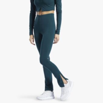 Sportscene Reebok women's classics forest green leggings offer
