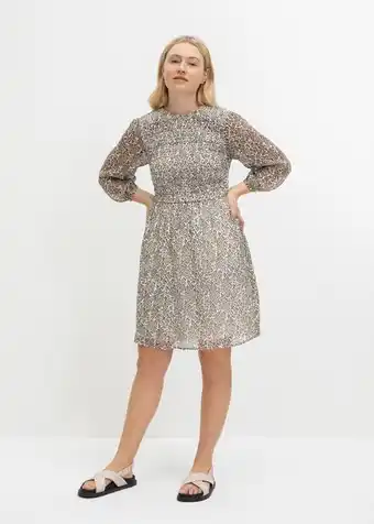 Woolworths Sheer shirred a-line mini dress offer