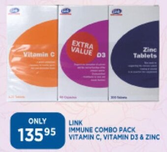 Link Pharmacy Link Immune Combo Pack Vitamin C, Vitamin D3 & Zinc offer