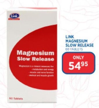 Link Pharmacy Link Magnesium Slow Release 60 tablets offer