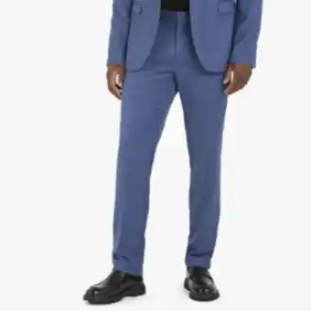Markham Mkm blue smart slim textured single breasted trouser offer