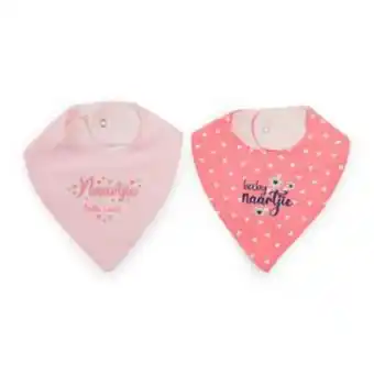 Naartjie Kids 2-pack newborn girl bibs offer