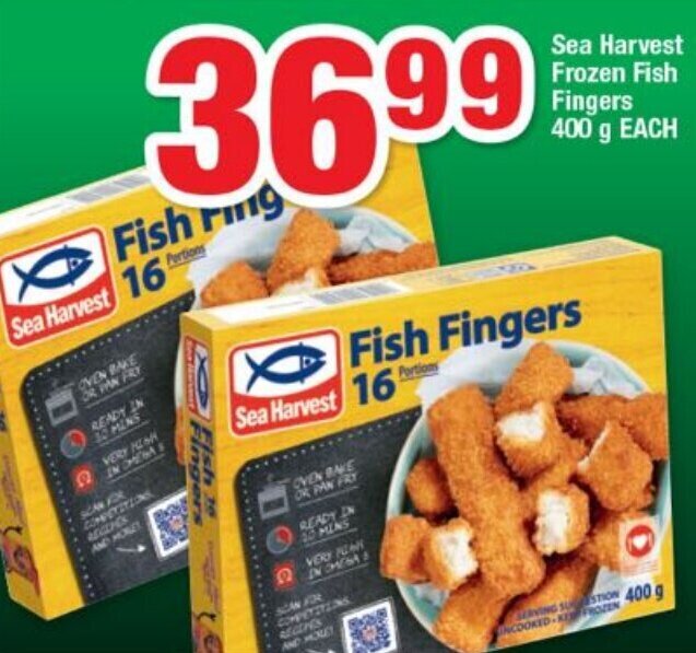 Sea Harvest Frozen Fish Fingers 400g offer at OK Foods