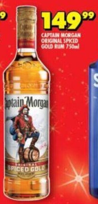 Captain Morgan Original Spiced Gold Rum 750ml