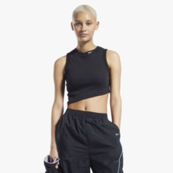 Sportscene Reebok women's classics ribbed black tank top offer