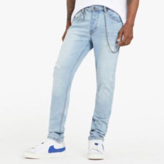 Sportscene Redbat men's light blue skinny jean offer