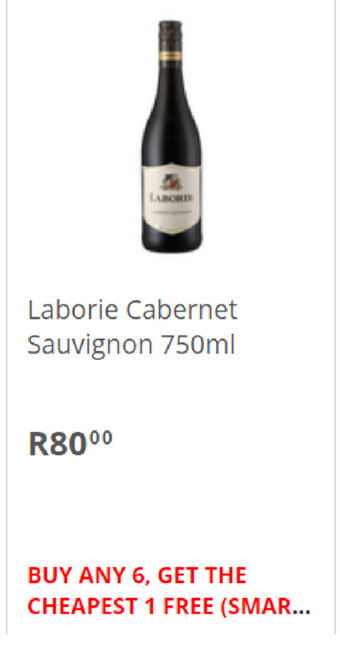 Pick n Pay Liquor Laborie Cabernet Sauvignon 750ml offer