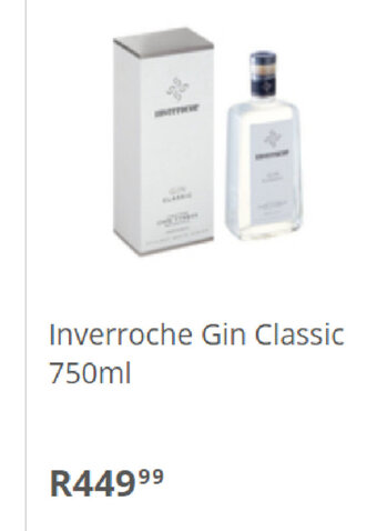Pick n Pay Liquor Inverroche Gin Classic 750ml offer
