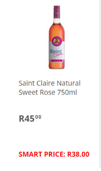 Saint Claire Natural Sweet Rose 750ml