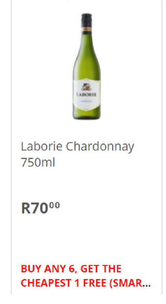 Pick n Pay Liquor Laborie Chardonnay 750ml offer