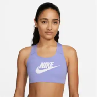 Totalsports Women's nike swoosh futura graphic purple bra offer