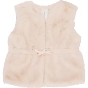 Clicks Girls faux fur gillet cream 3-6m offer