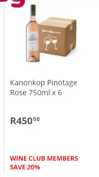 Pick n Pay Liquor Kanonkop Pinotage Rose 750ml x 6 offer