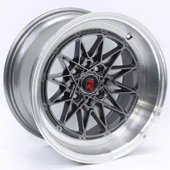Autostyle 15″ gr 151207 4/100 & 4/108 gunmetal machine lip alloy wheels offer