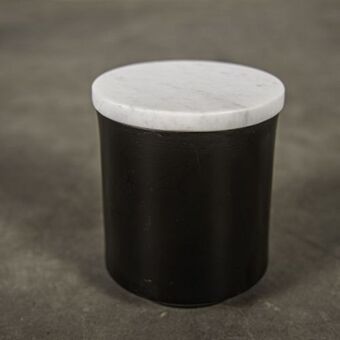 Kalahari black jar with lid - l