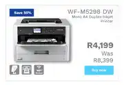 First Shop Epson Work Force Pro Mono A4 Duplex Inkjet Printer WF-M5298 DW offer