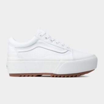 Sportscene Vans women's old skool stacked white sneaker offer