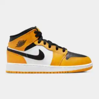 Sportscene Jordan junior 1 mid yellow/black sneaker offer