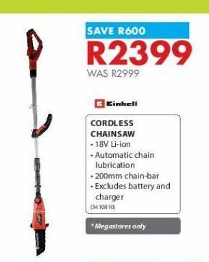 Chamberlain Cordless chainsaw offer