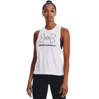 Totalsports Women's under armour sportstyle logo white tank offer