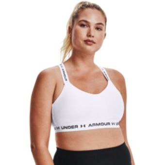 Totalsports Women's under armour crossback low impact white bra offer