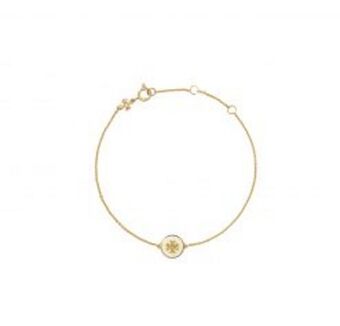 Kira enamel chain bracelet – white