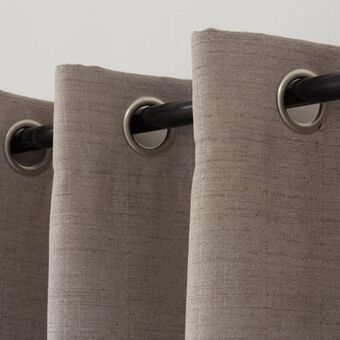 Whitehouse Home.life britannia self-lined dim out eyelet natural curtain offer