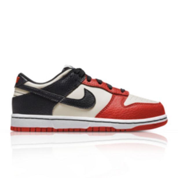 Nike kids dunk low white/red sneaker offer at Sportscene