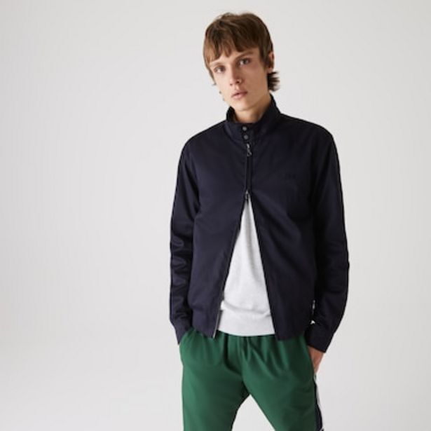 Men's lightweight cotton zip jacket offer at Lacoste