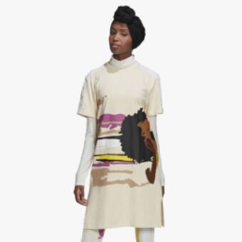 Adidas x thebe magugu women's ecru t-shirt dress