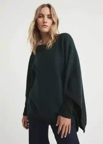 Reversible knit poncho