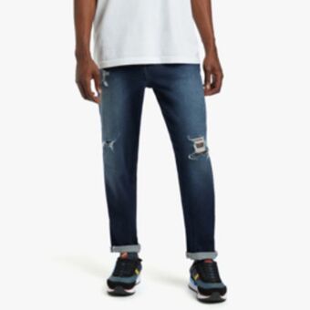 Sportscene Redbat men's dark blue straight jeans offer