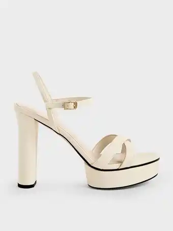 Charles & Keith Crossover platform sandals - chalk offer