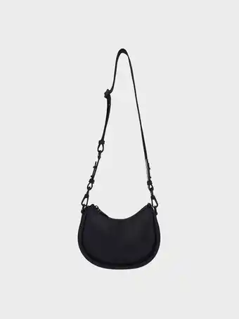 Charles & Keith Lana curved shoulder bag - black offer