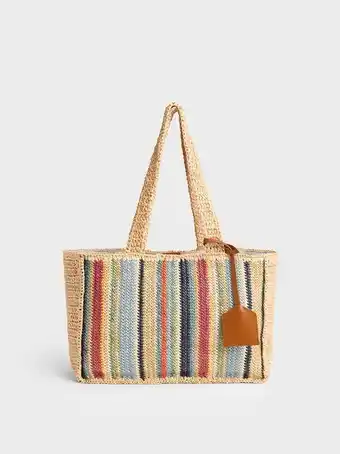 Clarissa raffia tote bag
 - multi
