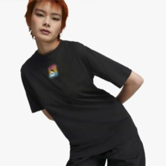 Sportscene Puma women's logo black t-shirt offer