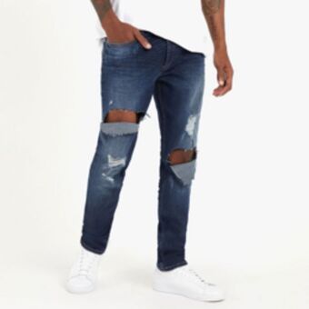 Sportscene Redbat men's dark blue skinny jeans offer
