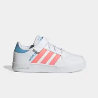 Totalsports Junior pre-school adidas breaknet white/pink/blue shoe offer