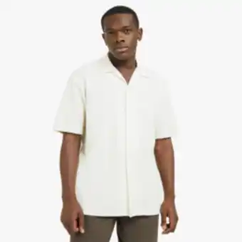 Markham Mkm ecru pique revere collar shirt offer