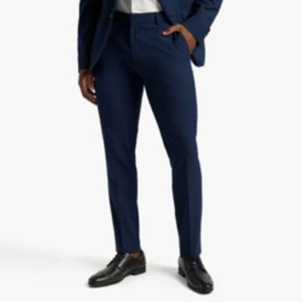 Mkm navy core skinny suit trouser