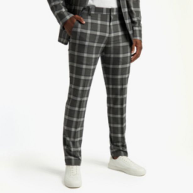 Markham Mkm charcoal skinny multi block check suit trouser offer