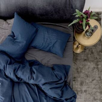 100% linen fitted sheet - charcoal