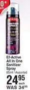 Dis-Chem Ef-active all in one sanitizer spray assorted-85ml each offer