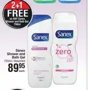 Dis-Chem Sanex shower & bath gel assorted-750ml each offer