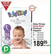 Dis-Chem Baby things value pack premium nappies-per pack offer