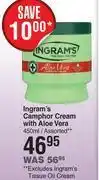 Dis-Chem Ingram's camphor cream with aloe vera assorted-450ml offer