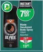 Dis-Chem Blade deodorant body spray assorted-150ml offer