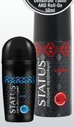 Dis-Chem Status anti perspirant roll on assorted-50ml each offer