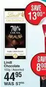 Dis-Chem Lindt chocolate assorted-100g each offer