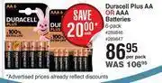 Dis-Chem Duracell plus aa or aaa batteries-6 per pack offer